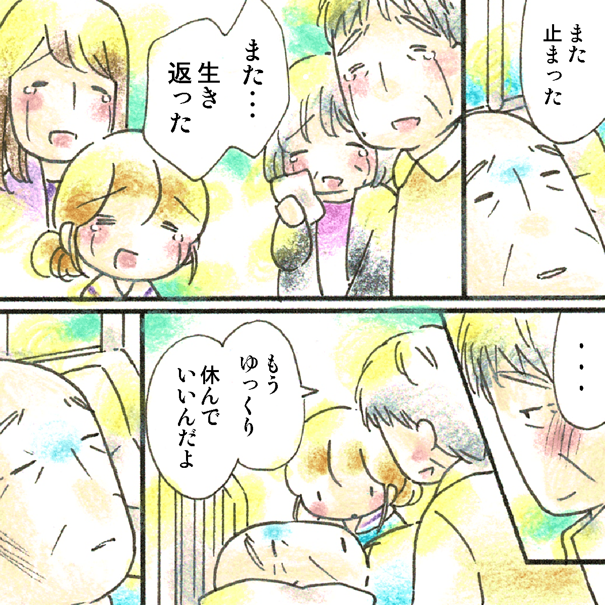 家族みんなで涙しながら、もう大丈夫だよと見送った