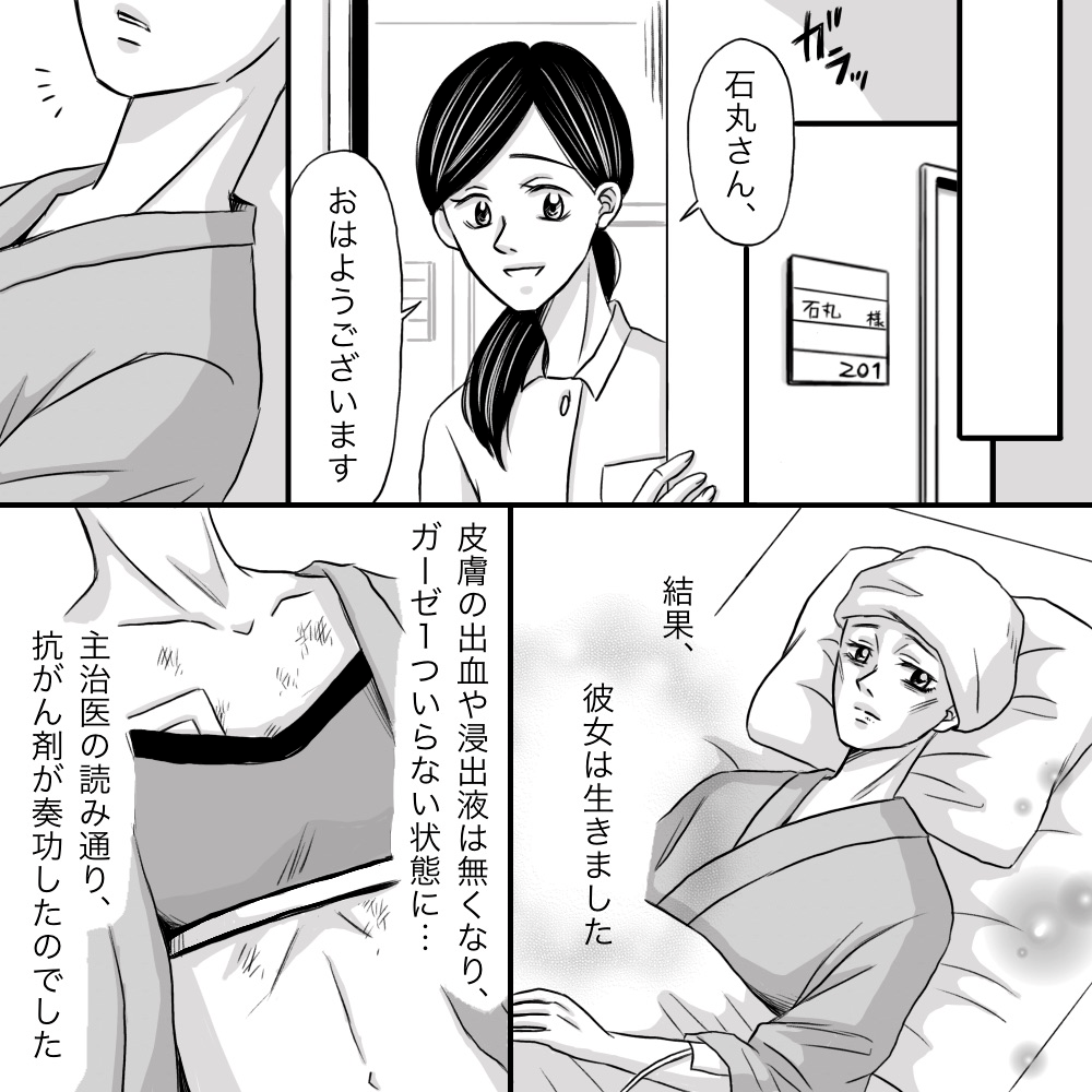 抗がん剤治療が奏功し、奇跡的に患者は回復された