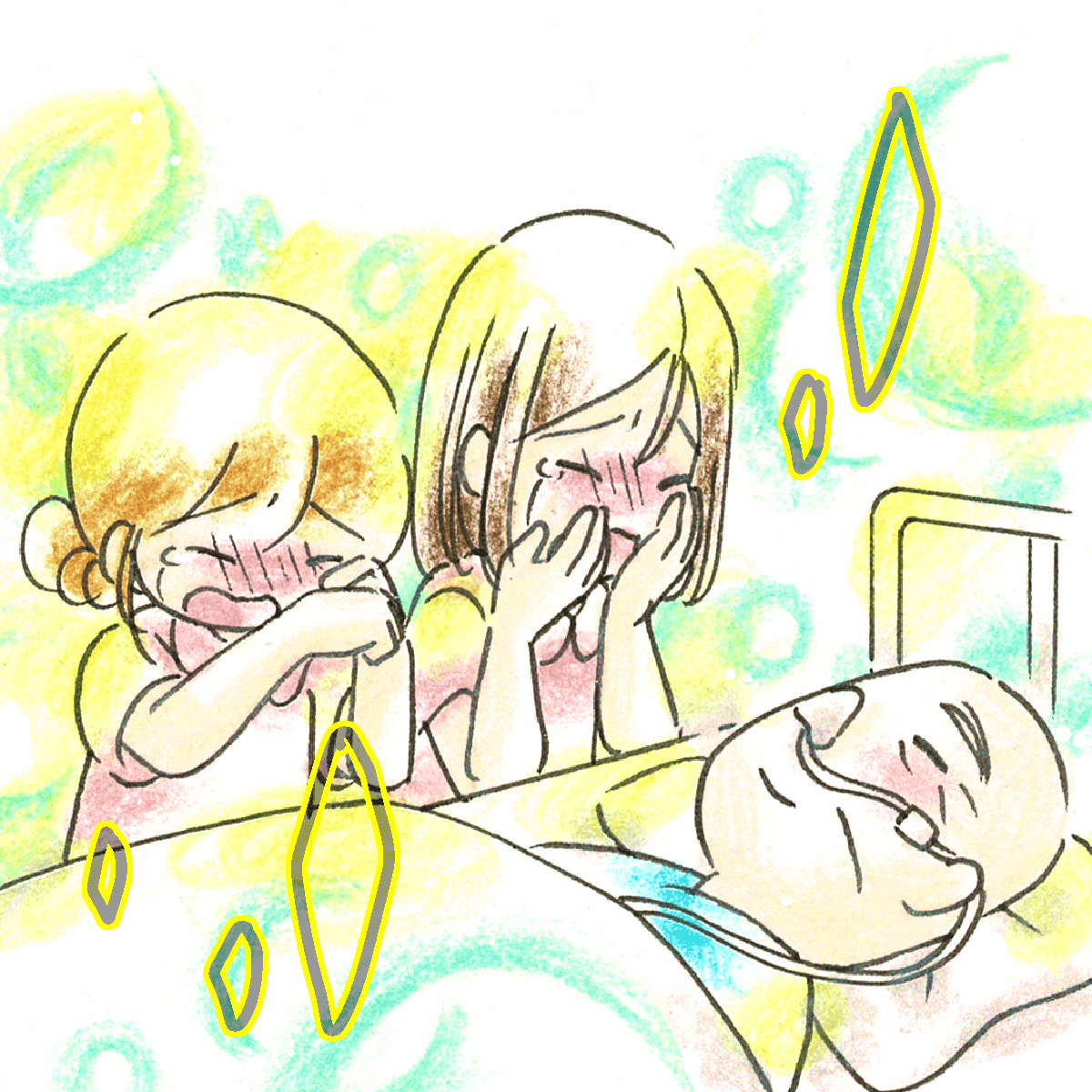 新人看護師たちはその場で涙を流した