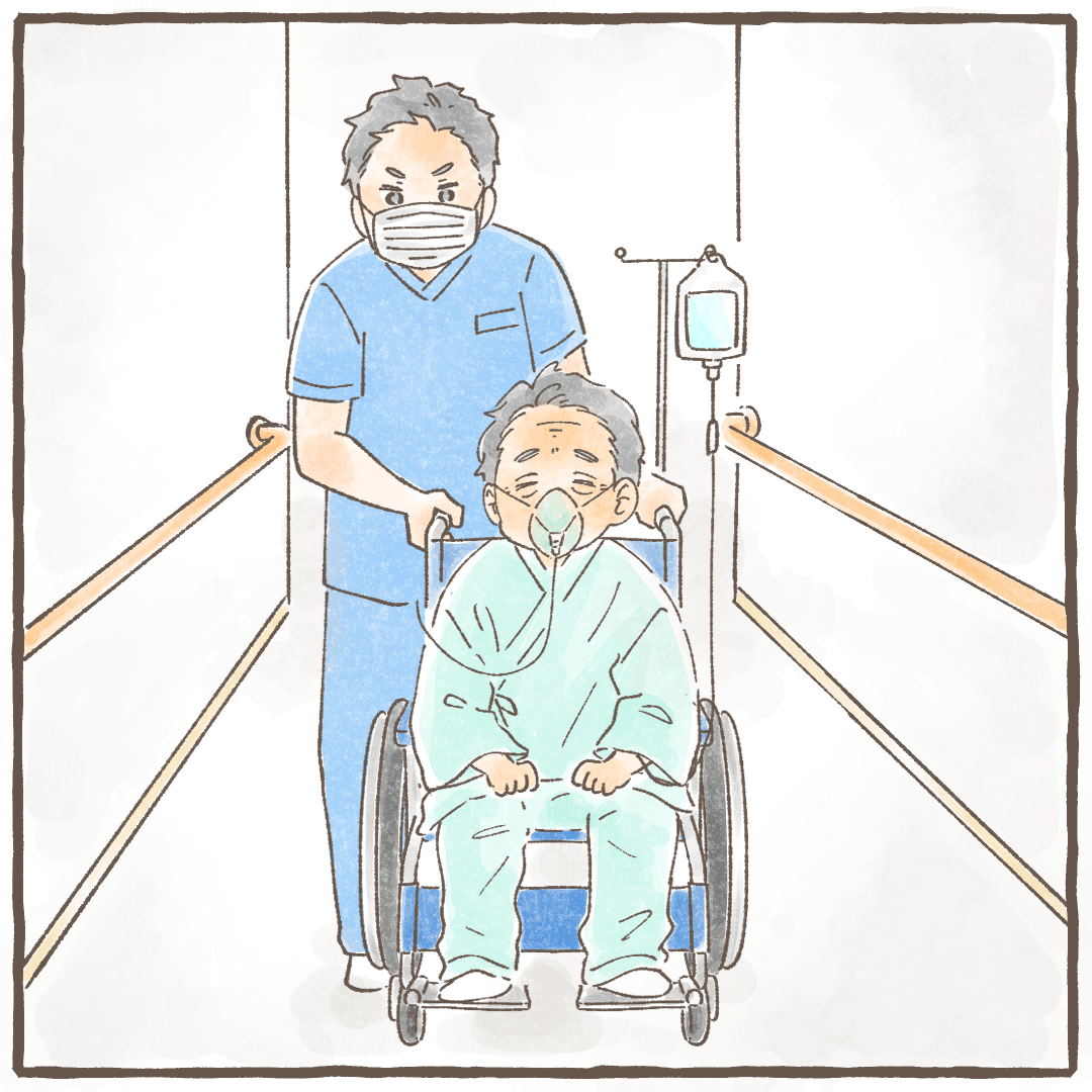 病棟に上がってきたのは高齢男性だった