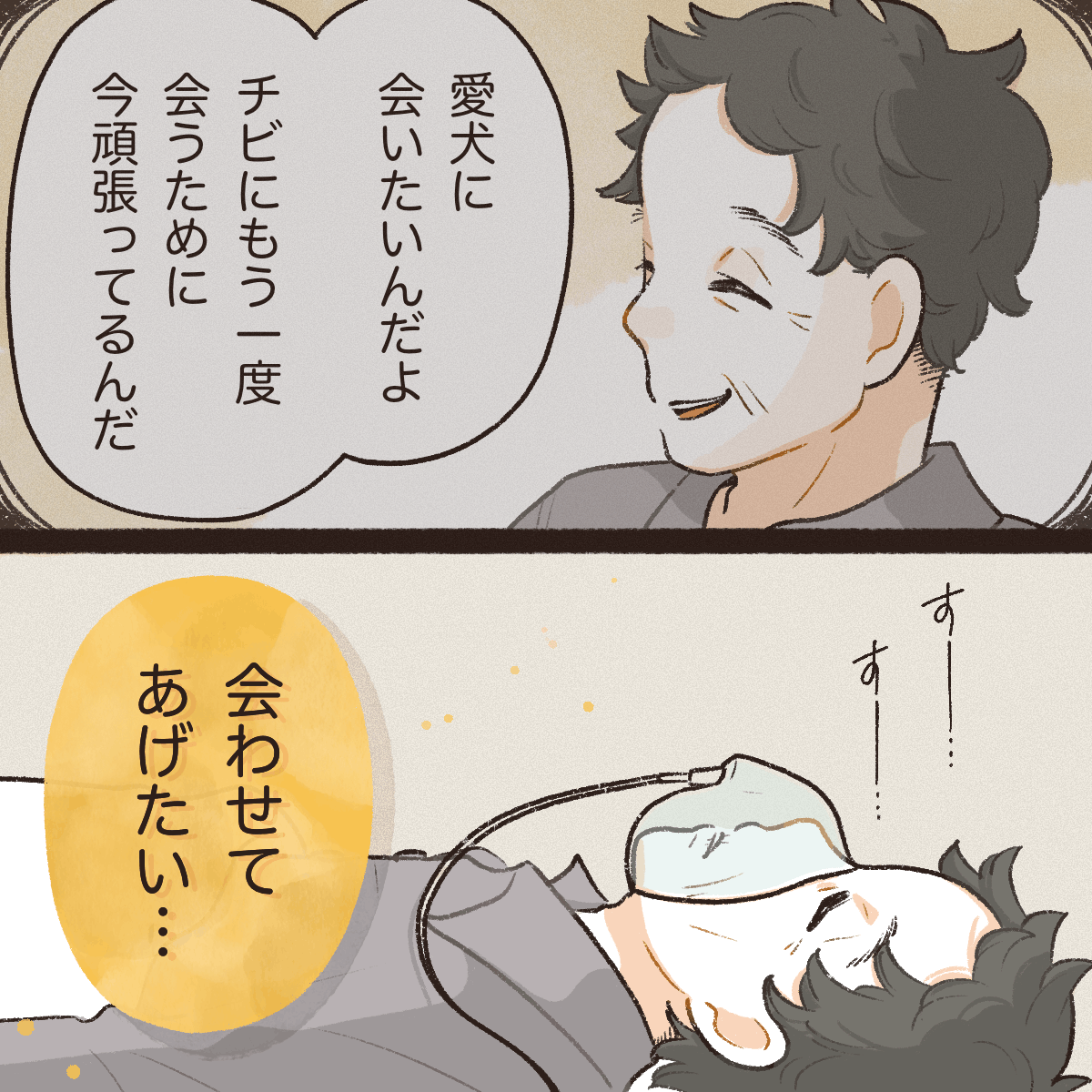 以前、愛犬に会いたいと話していた患者のことを思い出す