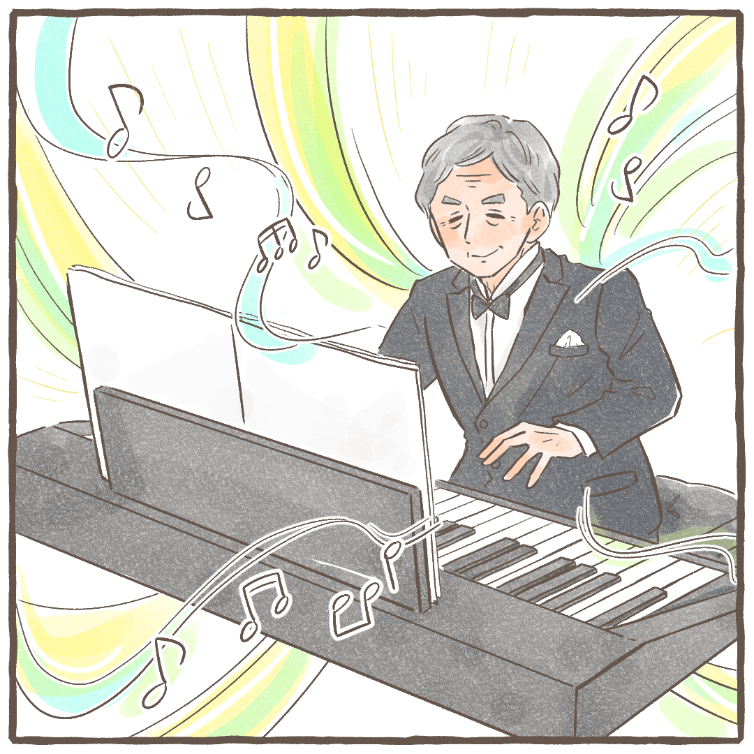 患者はあたかもピアノ奏者のようだった